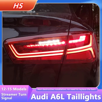 12-15 за Промяна на задните светлини на Audi A6L в събирането, 18 За Audi C7 Видът на управление на потока на задните светлини с изцяло led спирачки