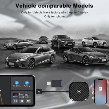 За Жични и Безжични Carplay Android Авто Ключ 5G WIFI BT5.0 Автомобилен Безжичен Адаптер Carplay Plug и play за iPhone, Android